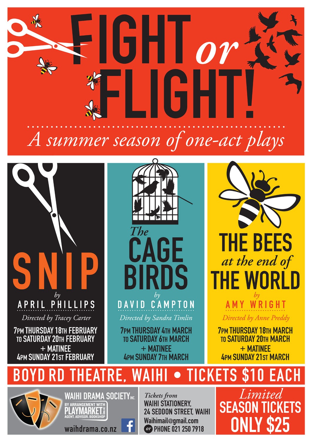 Fight or Flight — A summer season of one-act plays